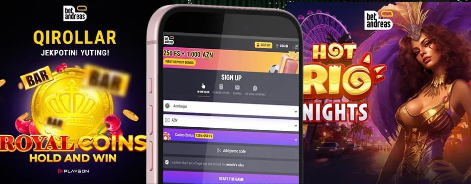 BetAndreas kazino və bukmeker kontorunun icmalı